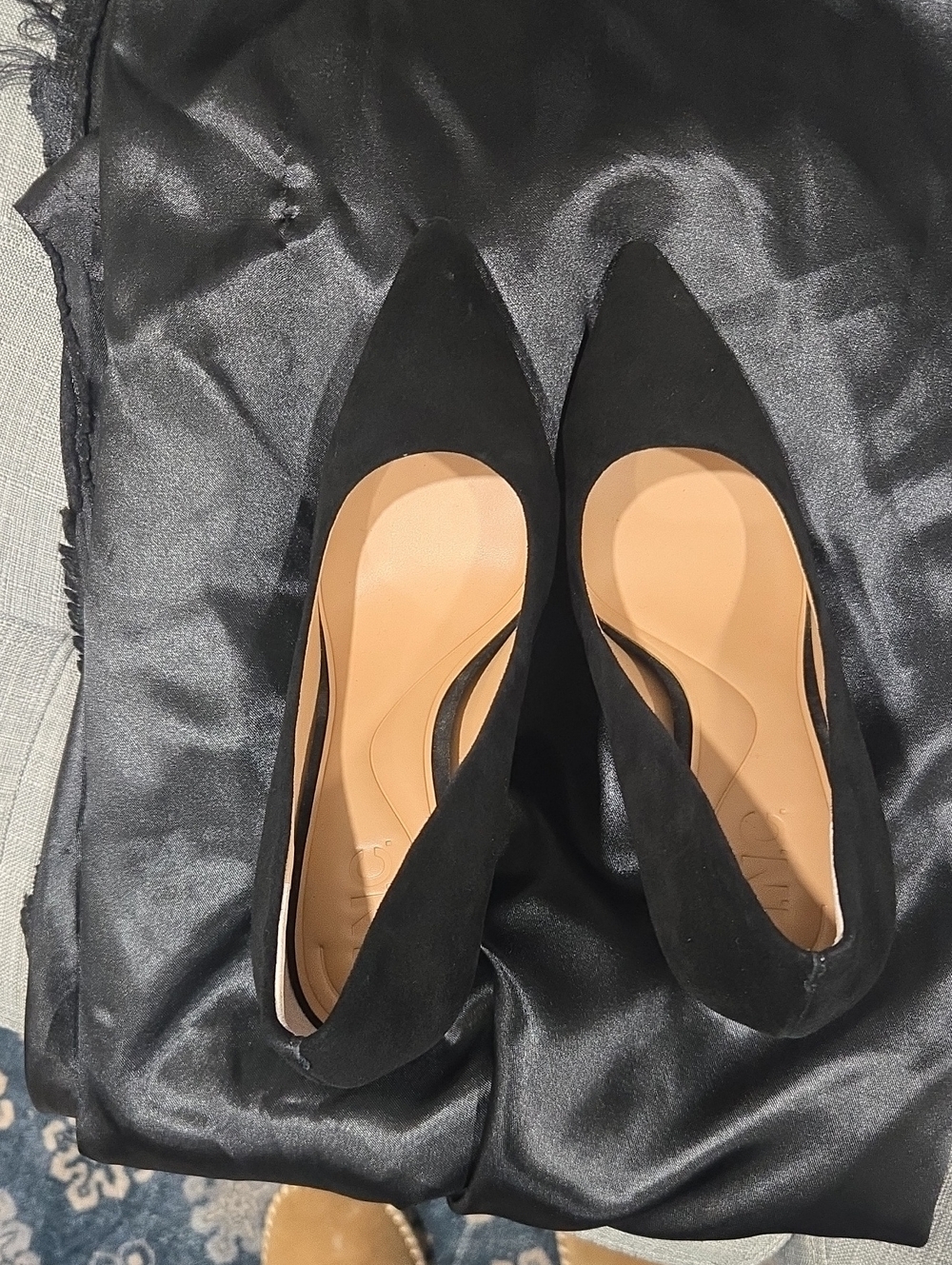 INC International Concepts Black Pointed-Toe Heels
